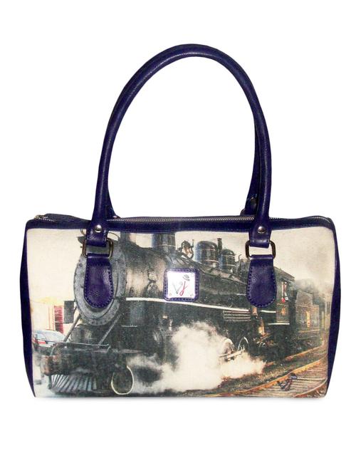 blue printed duffle bag - 1300050 - Very Small Image - 1