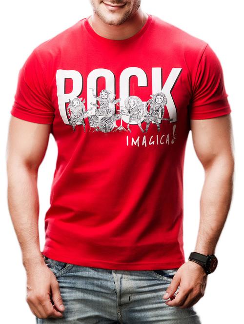 red cotton printed t-shirt - 13004084 - Very Small Image - 1