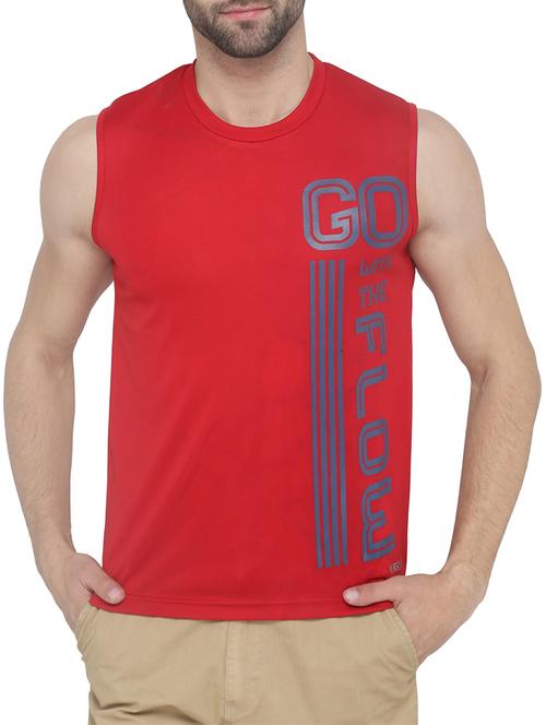 red cotton printed t-shirt - 13004137 - Very Small Image - 1