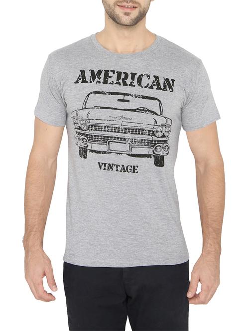 grey cotton printed t-shirt - 13004197 - Very Small Image - 1