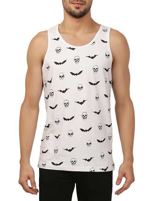 white cotton blend vest - 13004231 - Very Small Image - 1
