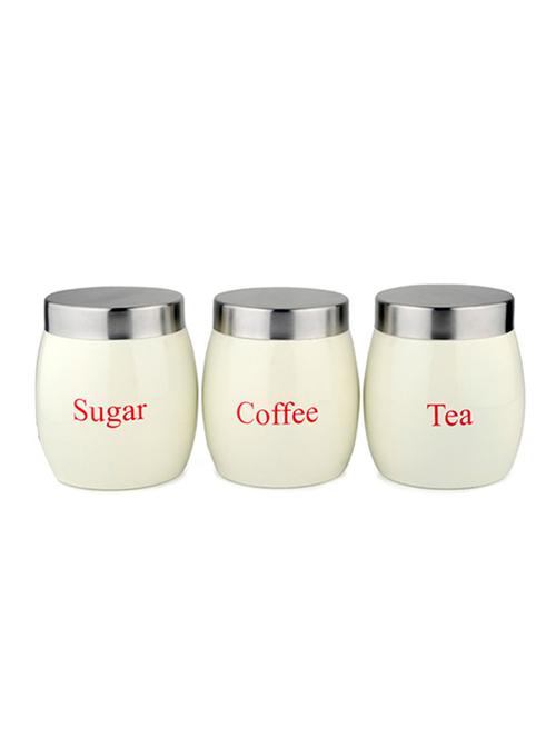 cream barrel tea, coffee & sugar canister - 13005488 - Very Small Image - 1