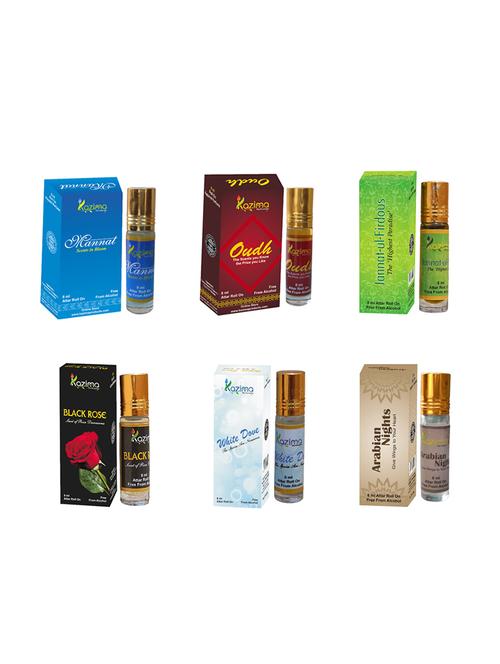 premium fragrance unisex attar perfume combo (6 pcs pack of 8ml roll on) - 13006893 - Very Small Image - 1