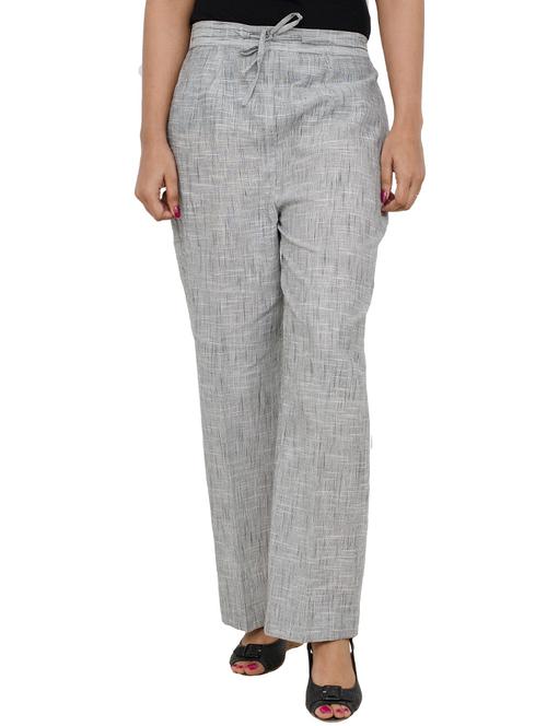 grey cotton palazzos - 13007738 - Very Small Image - 1