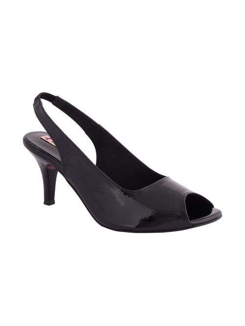 black leatherette back strap sandals - 13009431 - Very Small Image - 1