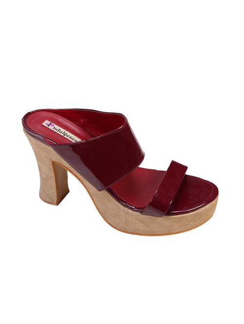 maroon one toe sandal - 13009448 - Very Small Image - 1
