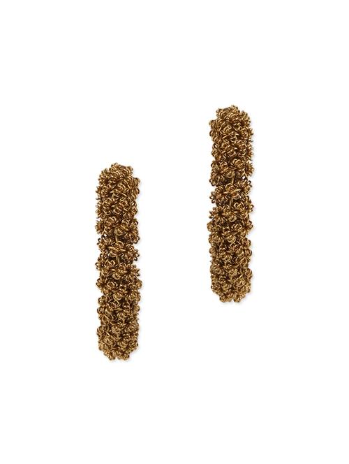 gold metal hoop earrings - 13009537 - Very Small Image - 1