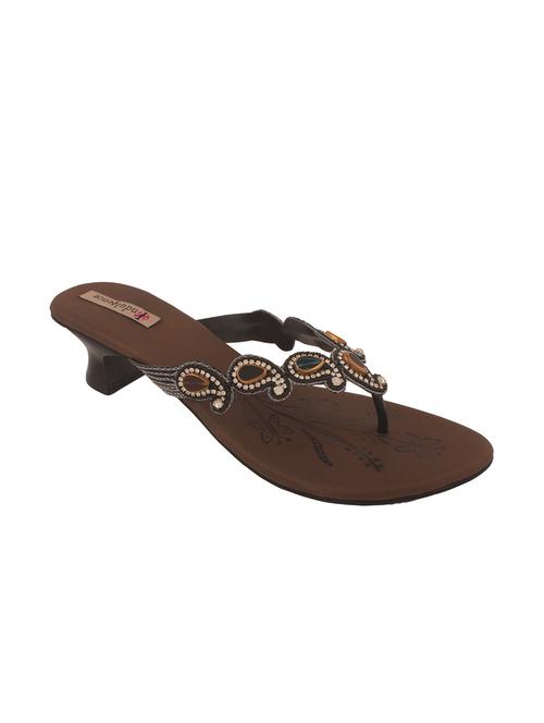 brown leatherette sandals - 13009633 - Very Small Image - 1