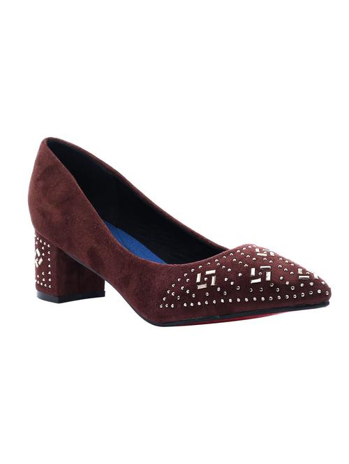 brown suede slip on pumps - 13009823 - Very Small Image - 1
