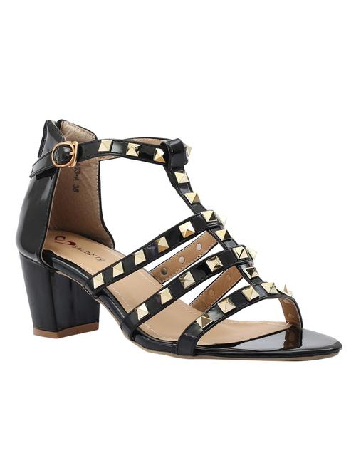 black embellished ankle strap sandal - 13009843 - Very Small Image - 1
