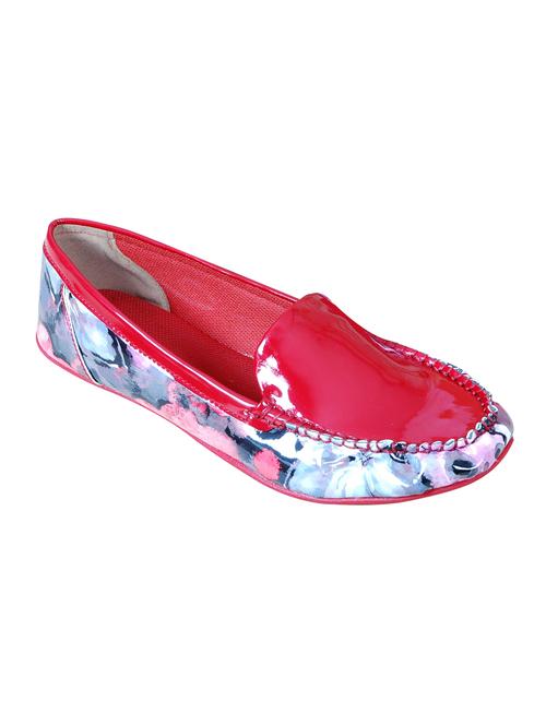 red synthetic slip on loafers - 13009982 - Very Small Image - 1