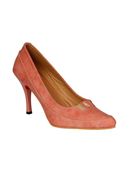 pink leatherette slip on pumps - 13010147 - Very Small Image - 1