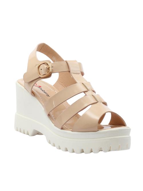 beige ankle strap wedges - 13010199 - Very Small Image - 1