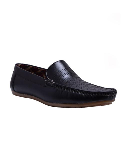 black leatherette slip on loafer - 13010423 - Very Small Image - 1