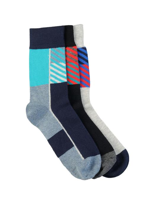 multi coloredset of 3 cotton sock - 13010512 - Very Small Image - 1