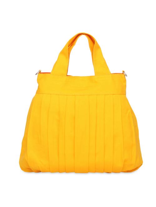 solid yellow canvas handbag - 1301094 - Very Small Image - 1
