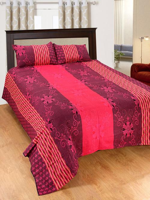 jmd cotton bedsheet with 2 pillow cover - 13010957 - Very Small Image - 1