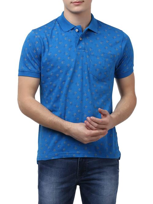 blue cotton printed t-shirt - 13011561 - Very Small Image - 1