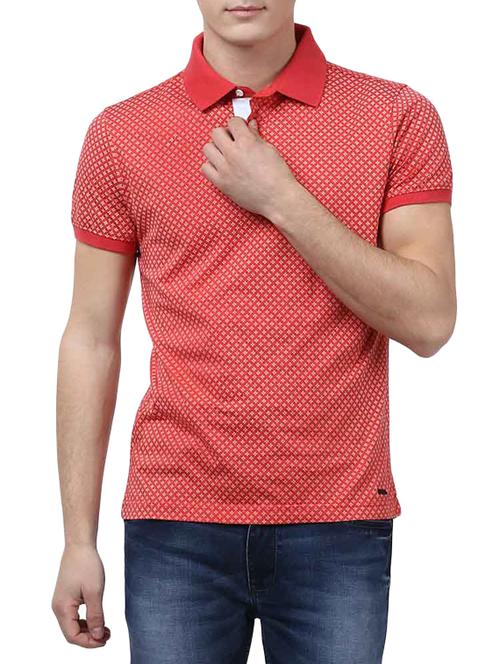 red cotton printed t-shirt - 13011672 - Very Small Image - 1