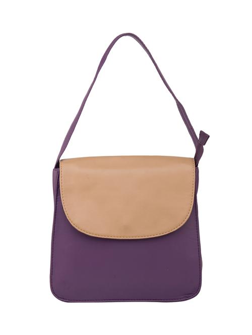 purple synthetic leather handbag - 13011846 - Very Small Image - 1