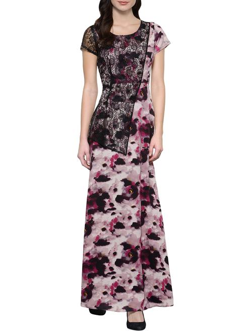 lace detailed maxi dress - 13012030 - Very Small Image - 1