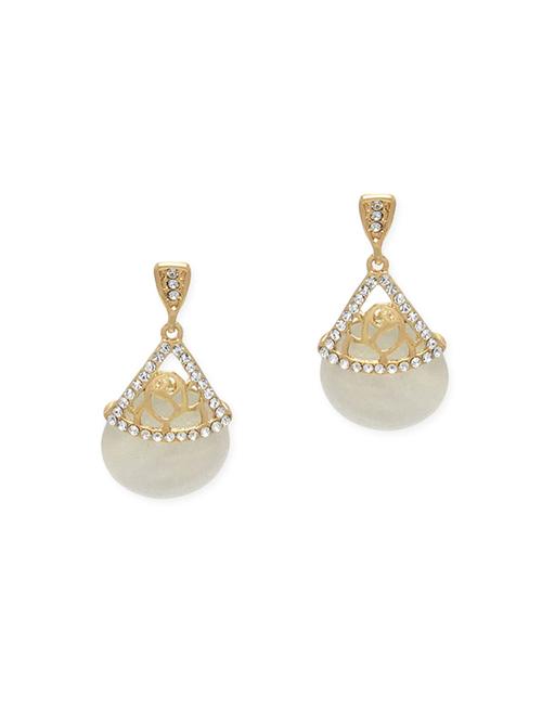 fashblush cute golden geometric zircon alloy dangle earring - 13017317 - Very Small Image - 1