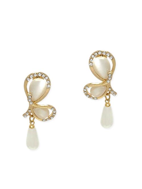 fashblush chic golden geometric (set of 2) zircon, pearl alloy dangle earring - 13017320 - Very Small Image - 1