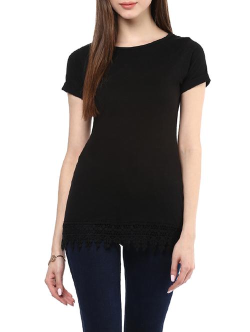 round neck solid tee - 13023164 - Very Small Image - 1