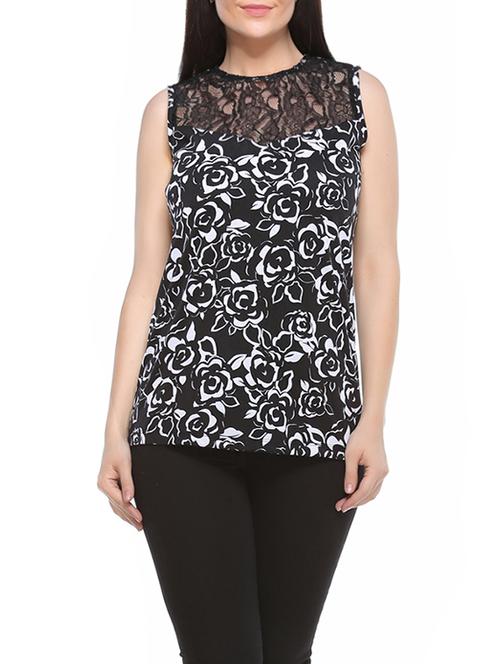 round neck floral top - 13023171 - Very Small Image - 1