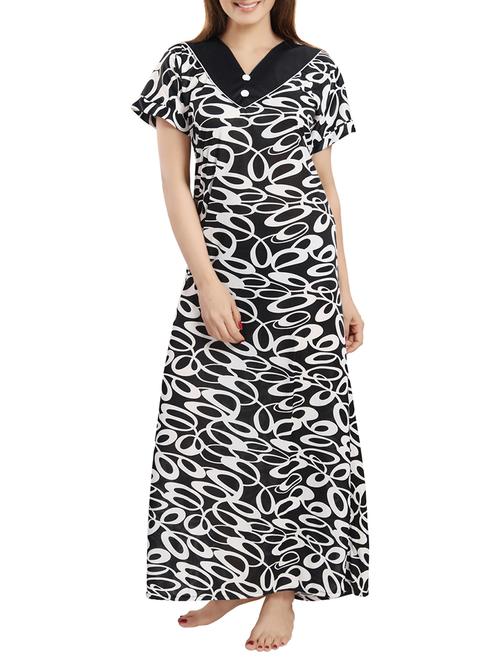 white and black satin gowns - 13023218 - Very Small Image - 1