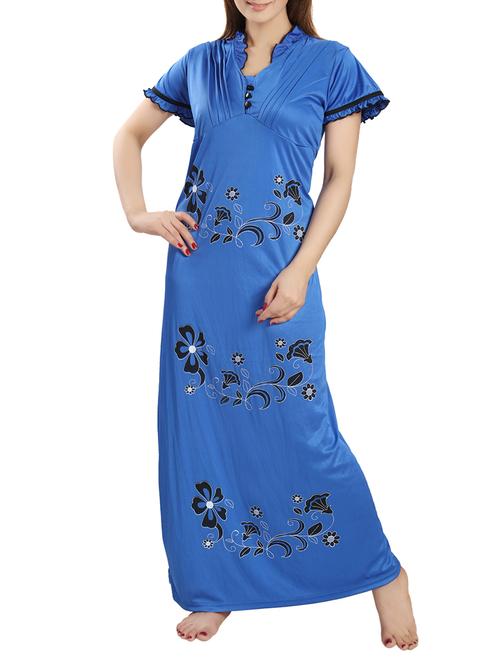 blue satin gowns - 13023223 - Very Small Image - 1