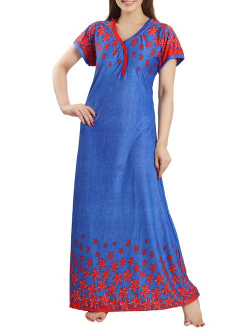 blue satin gowns - 13023252 - Very Small Image - 1