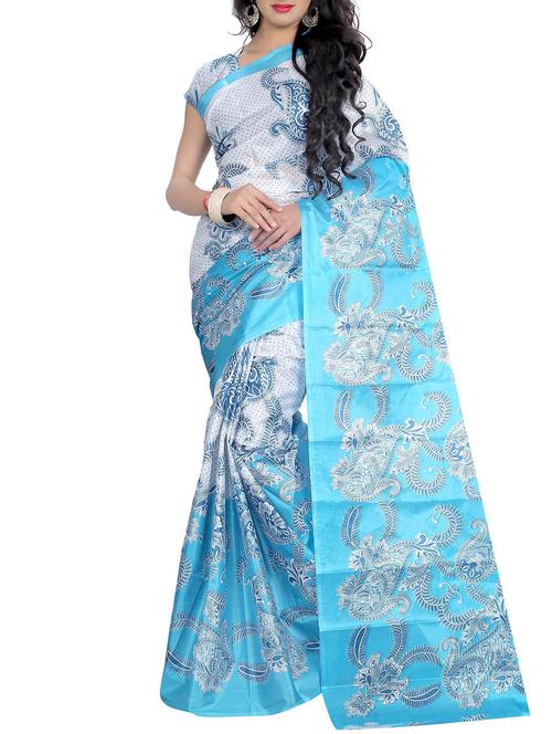 blue bhagalpuri saree - 13026152 - Very Small Image - 1