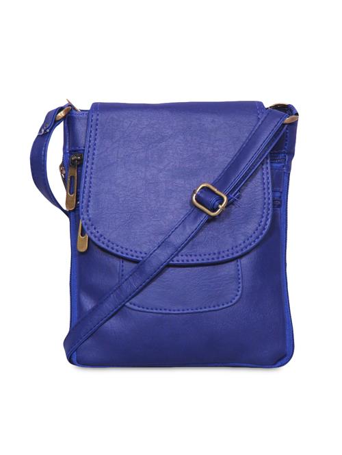 blue leatherette plain sling bag - 1302626 - Very Small Image - 1