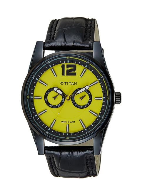titan octane analog yellow dial men's watch - nc9322nl01j - 13029303 - Very Small Image - 1