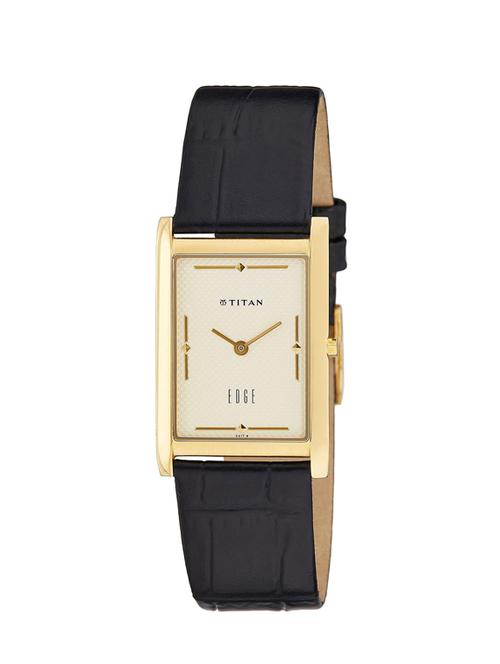 titan edge analog champagne dial men's watch - nc1043yl05 - 13029364 - Very Small Image - 1
