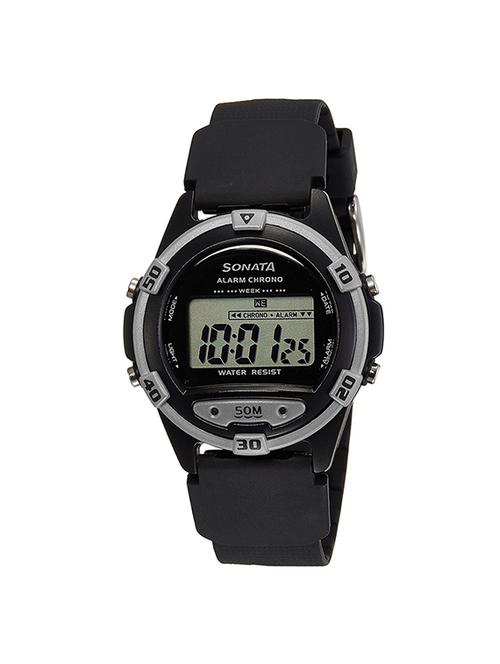 sonata digital grey dial men's watch - 77046pp03 - 13029574 - Very Small Image - 1