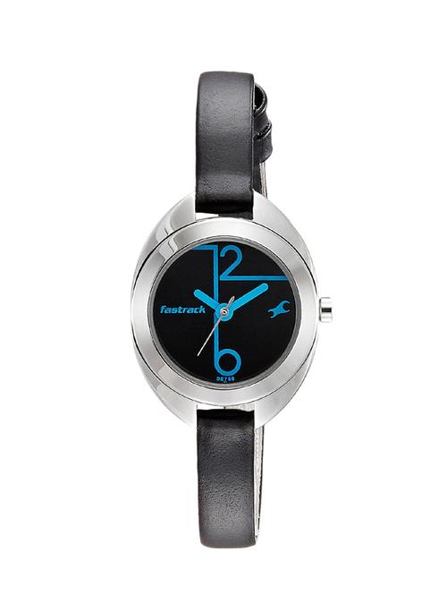 fastrack analogue black dial women's watch (6125sl01) - 13029615 - Very Small Image - 1