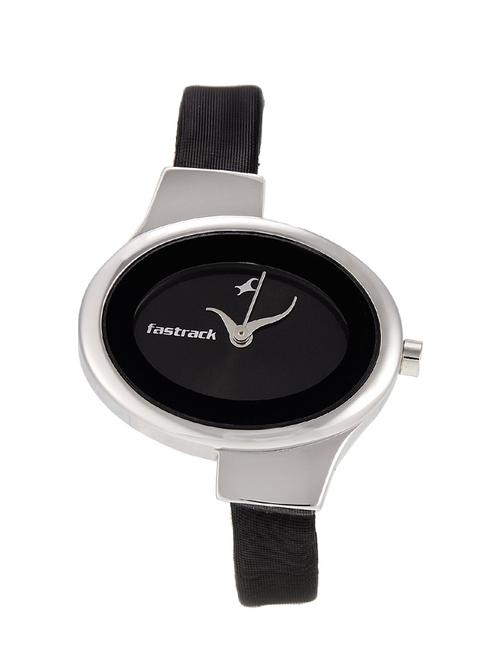 fastrack economy analog black dial women's watch - ne6015sl02 - 13029617 - Very Small Image - 1