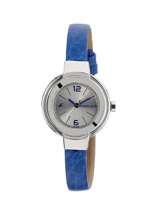 fastrack analog white dial women's watch - 6113sl02 - 13029624 - Very Small Image - 1