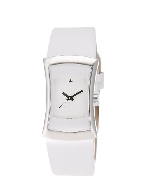 fastrack fits and forms analog white dial women's watch - 6093sl01 - 13029639 - Very Small Image - 1