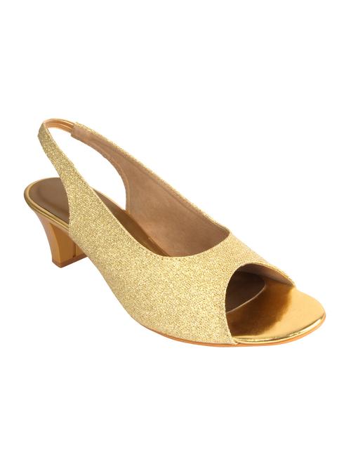 gold leatherette back strap sandals - 13029864 - Very Small Image - 1