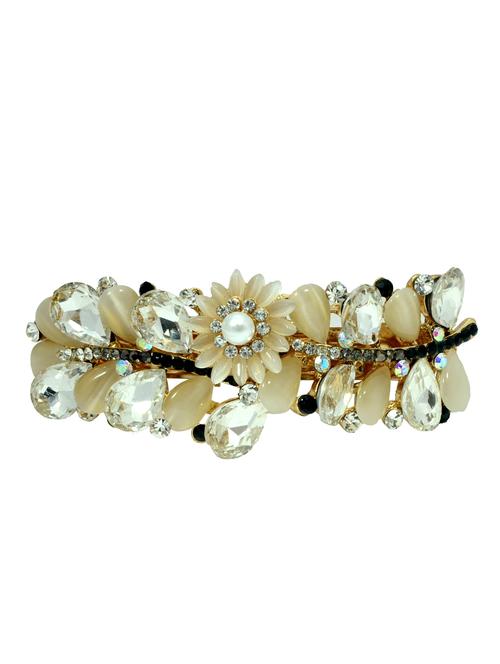 embellished golden hair clip - 13033605 - Very Small Image - 1