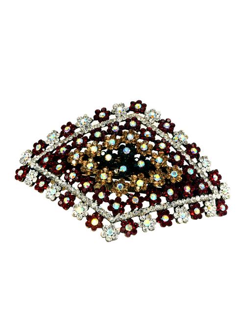 embellished golden hair clip - 13033608 - Very Small Image - 1