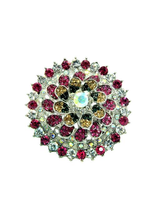 multi colored stone embellished hair clip - 13033644 - Very Small Image - 1