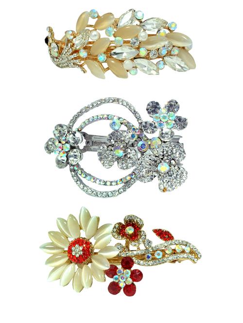combo of three party hair clip - 13033675 - Very Small Image - 1