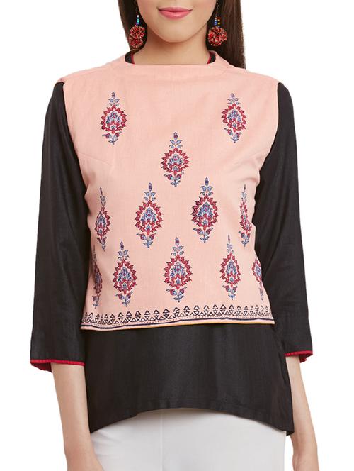 women pink printed ethnic jacket - 13035226 - Very Small Image - 1