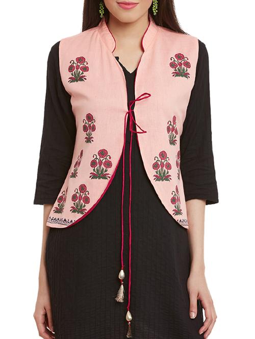 pink cotton summer jacket - 13035229 - Very Small Image - 1