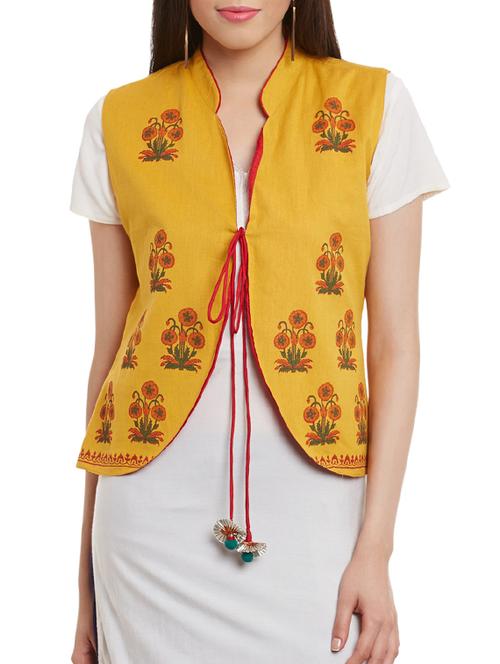 yellow cotton summer jacket - 13035231 - Very Small Image - 1