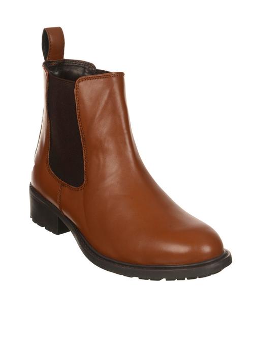 tan leatherette ankle boot - 13038603 - Very Small Image - 1